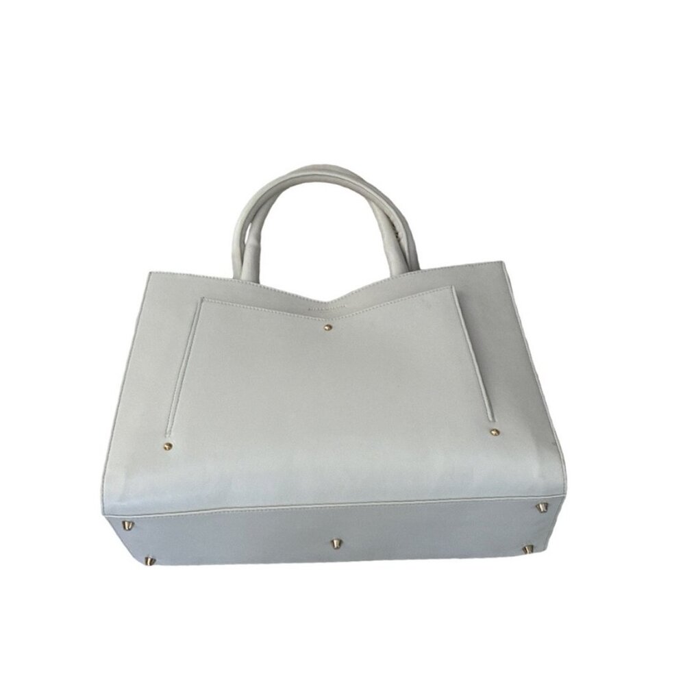 Sara Battaglia Plisse white Rainbow Tote Handbag - Picture 6 of 8
